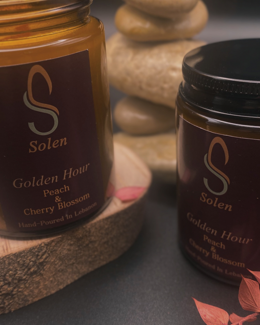 Golden Hour - Peach & Cherry Blossom Candle (120 ml)